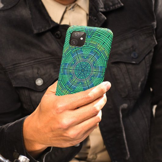 Weave Mandala Green en Blue Case-Mate iPhone Case