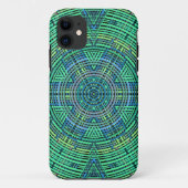 Weave Mandala Green en Blue Case-Mate iPhone Case (Achterkant)
