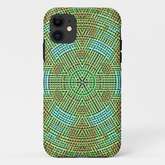 Weave Mandala Green en Oranje Case-Mate iPhone Case (Achterkant)