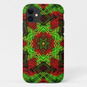 Weave Mandala Green en Red Case-Mate iPhone Case (Achterkant)