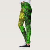 Weave Mandala Green en Yellow Leggings (Links)