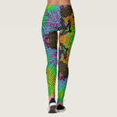 Weave Mandala Green Oranje en Paars Leggings (Achterkant)