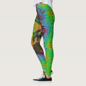 Weave Mandala Green Oranje en Paars Leggings (Links)