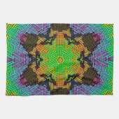 Weave Mandala Green Oranje en Paars Theedoek (Horizontaal)