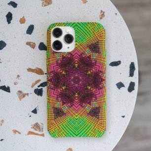 Weave Mandala Green Oranje en Roze Case-Mate iPhone Case