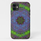 Weave Mandala Green Paars en Blue Case-Mate iPhone Case (Achterkant)