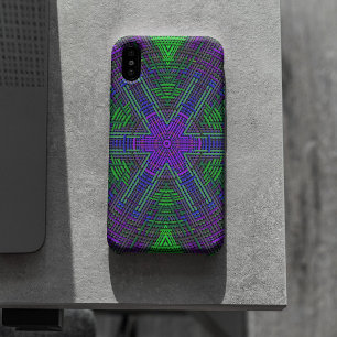 Weave Mandala Green Paars en Blue Case-Mate iPhone Case