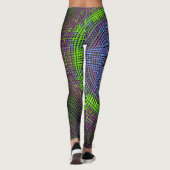 Weave Mandala Green Paars en Blue Leggings (Achterkant)