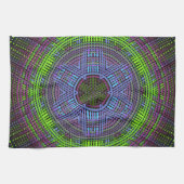 Weave Mandala Green Paars en Blue Theedoek (Horizontaal)