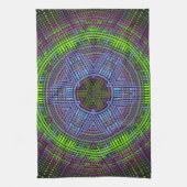 Weave Mandala Green Paars en Blue Theedoek (Verticaal)