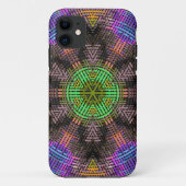 Weave Mandala Green Pink en Blue Case-Mate iPhone Case (Achterkant)