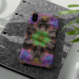 Weave Mandala Green Pink en Blue Case-Mate iPhone Case