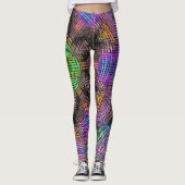 Weave Mandala Green Pink en Blue Leggings (Voorkant)