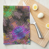 Weave Mandala Green Pink en Blue Theedoek (Quarter Fold)