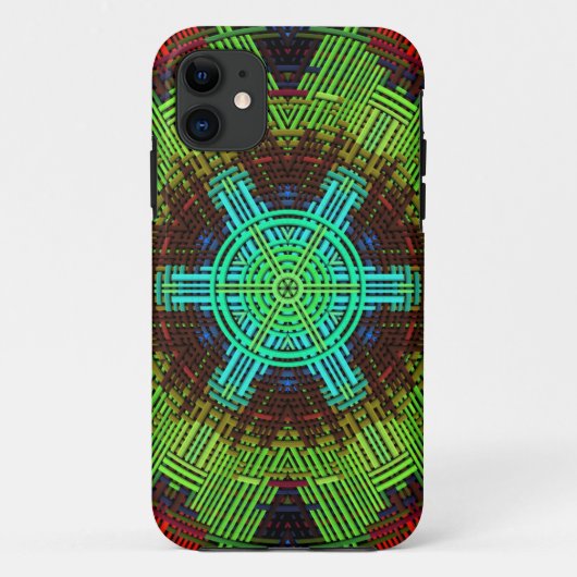 Weave Mandala Green Red en Blue Case-Mate iPhone Case (Achterkant)