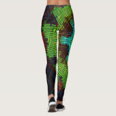 Weave Mandala Green Red en Blue Leggings (Achterkant)