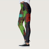 Weave Mandala Green Red en Blue Leggings (Links)