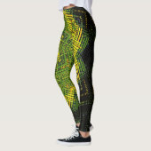 Weave Mandala Green Yellow and Black Leggings (Links)