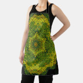 Weave Mandala Green Yellow and Black Schort (Insitu)