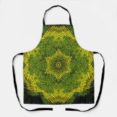 Weave Mandala Green Yellow and Black Schort (Voorkant)