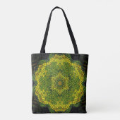Weave Mandala Green Yellow and Black Tote Bag (Achterkant)