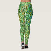 Weave Mandala Green Yellow en Blue Leggings (Achterkant)