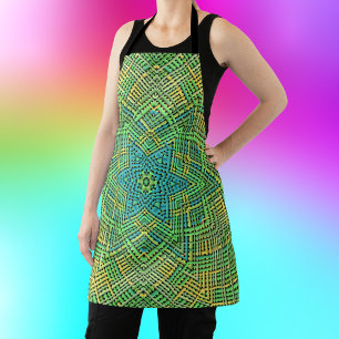 Weave Mandala Green Yellow en Blue Schort