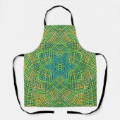 Weave Mandala Green Yellow en Blue Schort (Voorkant)