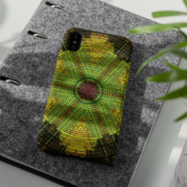 Weave Mandala Green Yellow en Red Case-Mate iPhone Case