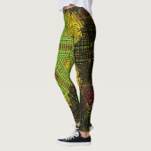 Weave Mandala Green Yellow en Red Leggings (Links)