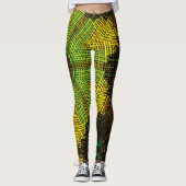 Weave Mandala Green Yellow en Red Leggings (Voorkant)