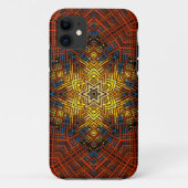 Weave Mandala Oranje Geel en Blauw Case-Mate iPhone Case (Achterkant)