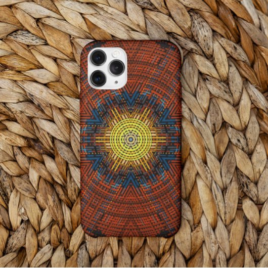 Weave Mandala Oranje Geel en Blauw Case-Mate iPhone Case
