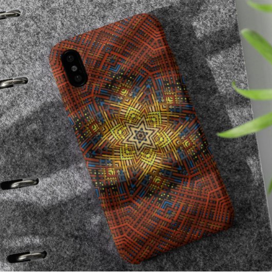 Weave Mandala Oranje Geel en Blauw Case-Mate iPhone Case