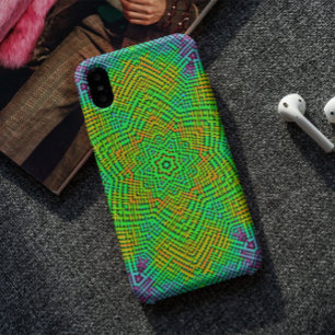 Weave Mandala Oranje Green en Blue Case-Mate iPhone Case