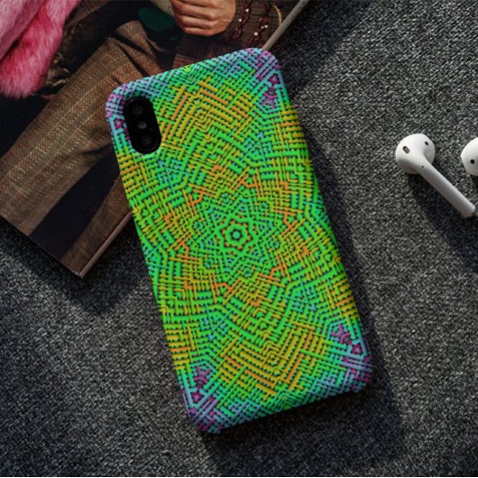 Weave Mandala Oranje Green en Blue Case-Mate iPhone Case