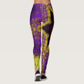 Weave Mandala Paars en Geel Leggings (Achterkant)