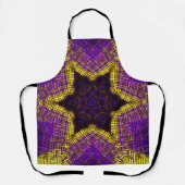 Weave Mandala Paars en Geel Schort (Voorkant)