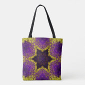 Weave Mandala Paars en Geel Tote Bag (Achterkant)