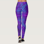 Weave Mandala Paars Pink en Blue Leggings (Achterkant)
