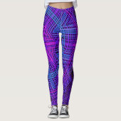 Weave Mandala Paars Pink en Blue Leggings (Voorkant)