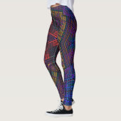 Weave Mandala Paars Yellow Red en Blue Leggings (Links)