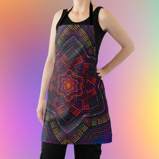 Weave Mandala Paars Yellow Red en Blue Schort