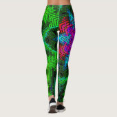 Weave Mandala Pink Blue en Green Leggings (Achterkant)