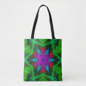 Weave Mandala Pink Blue en Green Tote Bag (Voorkant)