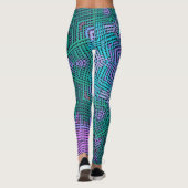 Weave Mandala Pink en Blue Leggings (Achterkant)