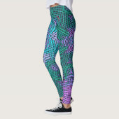 Weave Mandala Pink en Blue Leggings (Links)