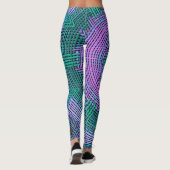 Weave Mandala Pink en Blue Leggings (Achterkant)