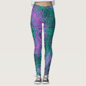 Weave Mandala Pink en Blue Leggings (Voorkant)