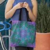 Weave Mandala Pink en Blue Tote Bag